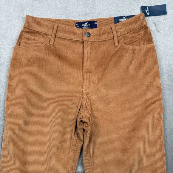 Hollister Pants Women's 9R Brown Corduroy High Rise Dad Pants - Picture 3 of 11